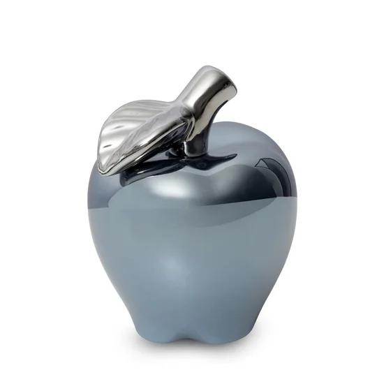 Jabłko - figurka ceramiczna SIMONA z perłowym połyskiem - 11 x 11 x 14 cm - granatowy