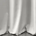 Zasłona z welwetu zdobiona pasem tkaniny z moherową nicią oraz połyskliwych czarnych cekinów - 140 x 250 cm - srebrny 3