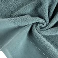 EWA MINGE Ręcznik KARINA w kolorze miętowym, zdobiony aplikacją z cyrkonii na miękkiej szenilowej bordiurze - 70 x 140 cm - miętowy 5