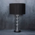 Lampa stołowa NIKI na podstawie z marmuru i metalu z abażurem z matowej tkaniny - 36 x 23 x 61 cm - srebrny 1