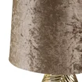 Lampka SENA na ceramicznej podstawie z welwetowym abażurem złota - ∅ 19 x 64 cm - złoty 2