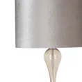 Lampa stojąca NELL na podstawie łączącej szkło i metal z welwetowym abażurem - ∅ 46 x 157 cm - popielaty 2