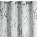 Zasłona WERA z miękkiej welwetowej tkaniny zdobiona nadrukiem przypominającym marmur - 140 x 250 cm - jasnoszary 6