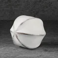 Kula dekoracyjna w stylu shabby chic o przecieranych brzegach - 10 x 10 x 10 cm - biały 1