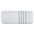Ręcznik bawełniany FIORE z ozdobnym stebnowaniem - 30 x 50 cm - srebrny 3