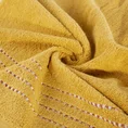 Ręcznik bawełniany FIORE z ozdobnym stebnowaniem - 30 x 50 cm - musztardowy 5