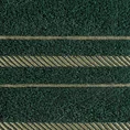 Ręcznik bawełniany KORAL z bordiurą podkreśloną  żakardowymi paseczkami - 50 x 90 cm - ciemnozielony 2