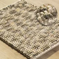 Miękki dywanik w stylu eko z efektownymi pętelkami - 60 x 90 cm - beżowy 3