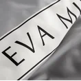 EWA MINGE Komplet pościeli SILK z makosatyny najwyższej jakości satyny bawełnianej z nadrukiem - 220 x 200 cm - srebrny 4