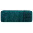 ELLA LINE Ręcznik MIKE w kolorze turkusowym, tkany w krateczkę z welurowym brzegiem - 50 x 90 cm - turkusowy 3