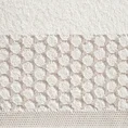 Ręcznik z bordiurą w groszki - 70 x 140 cm - kremowy 2