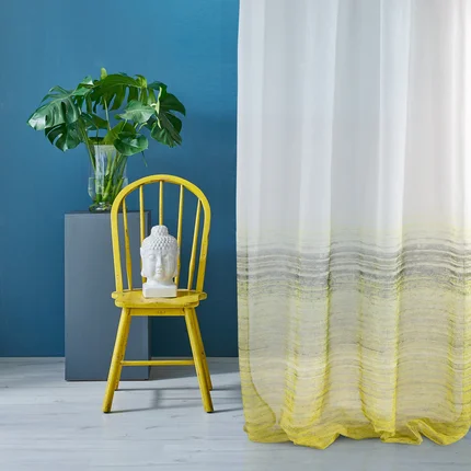 DESIGN 91 Dekoracja okienna z etaminy z cieniowanym dołem DESIGN 91 Dekoracja okienna z etaminy z cieniowanym dołem - 140 x 250 cm