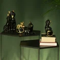 Kotki - figurka ceramiczna czarno-złota - 14 x 11 x 22 cm - czarny 3