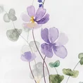 REINA LINE komplet pościeli REINA 30 z satyny bawełnianej zdobiona motywem letnich kwiatów - 160 x 200 cm - biały 4