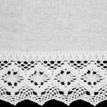 Zazdrostka z matowej tkaniny z koronką - 150 x 60 cm - biały 6