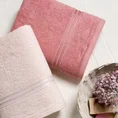 Ręcznik LORI z bordiurą podkreśloną błyszczącą nicią - 50 x 90 cm - różowy 6