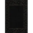 Dywanik łazienkowy NIKA z bawełny, dobrze chłonący wodę z geometrycznym wzorem wykończony błyszczącą nicią - 50 x 70 cm - czarny 2