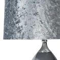 Lampa stołowa MOLY 01 na podstawie z perłowego szkła z błyszczącym welwetowym abażurem - 38 x 31 x 79 cm - stalowy 4