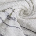 Ręcznik bawełniany KORAL z bordiurą podkreśloną  żakardowymi paseczkami - 30 x 50 cm - biały 5