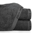 PIERRE CARDIN Ręcznik EVI w kolorze stalowym, z żakardową bordiurą - 70 x 140 cm - stalowy 1