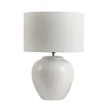 Lampka stołowa RUBI na  ceramicznej podstawie z abażurem z matowej tkaniny - ∅ 42 x 61 cm - kremowy 5