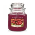 YANKEE CANDLE - Średnia świeca zapachowa w słoiku - Black Cherry - ∅ 11 x 13 cm - czerwony 1