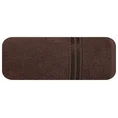 Ręcznik z bordiurą podkreśloną błyszczącą nicią - 70 x 140 cm - brązowy 3