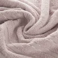 Ręcznik klasyczny podkreślony żakardową bordiurą w pasy - 50 x 90 cm - pudrowy 5