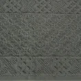 Ręcznik z żakardowym wzorem - 70 x 140 cm - stalowy 2