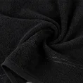 Ręcznik klasyczny podkreślony dwoma delikatnymi paseczkami - 30 x 50 cm - czarny 4