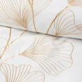 EUROFIRANY PREMIUM pościel HAFT  z satyny bawełnianej zdobiona haftowanymi liśćmi miłorzębu - 160 x 200 cm - biały 5