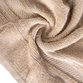 EUROFIRANY PREMIUM ręcznik z bawełny egipskiej z żakardową bordiurą podkreśloną lśniącą nicią - 50 x 90 cm - beżowy 5