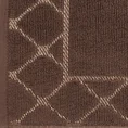 Dywanik łazienkowy MARTHA z bawełny, dobrze chłonący wodę z geometrycznym wzorem wykończony błyszczącą nicią - 50 x 70 cm - brązowy 4