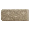 REINA LINE Ręcznik SENDI 50x90 cm z bawełny egipskiej tkany w geometryczny wzór - 50 x 90 cm - jasnobrązowy 3