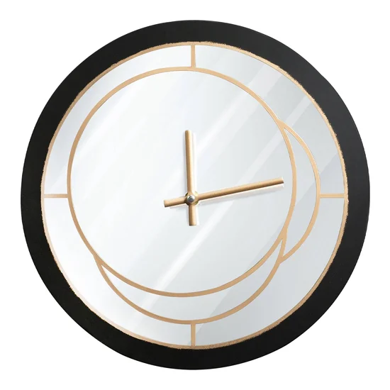 Dekoracyjny zegar ścienny w nowoczesnym minimalistycznym stylu - 60 x 5 x 60 cm - stalowy