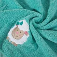 Ręcznik BABY z haftowaną aplikacją z owieczką - 50 x 90 cm - miętowy 5