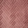 DESIGN 91 Miękki i puszysty koc dekorowany wzorem w jodełkę - 150 x 200 cm - różowy 4
