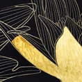 Obraz z nadrukiem liści i kwiatów w złotej ramce - 53 x 73 cm - zielony 2