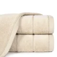 Ręcznik MARI z welurową bordiurą - 30 x 50 cm - beżowy 1