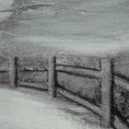 Obraz FIELDS czarno-biały ręcznie malowany na płótnie - 100 x 70 cm - szary 2