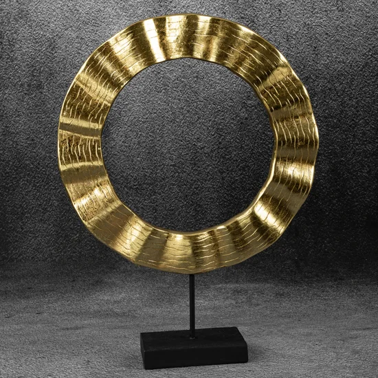 Figurka ceramiczna  KALI złota obręcz - 30 x 7 x 40 cm - złoty