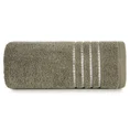 Ręcznik bawełniany FIORE z ozdobnym stebnowaniem - 50 x 90 cm - jasnobrązowy 3
