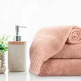 TERRA COLLECTION Ręcznik AVINION z bordiurą z trójwymiarowym wzorem wafla - 50 x 90 cm - pudrowy róż 4