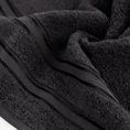 Ręcznik MANOLA z bordiurą podkreśloną żakardowymi paseczkami - 50 x 90 cm - czarny 5