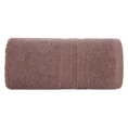 Ręcznik GALA bawełniany z  bordiurą w paski podkreślone błyszczącą nicią - 30 x 50 cm - jasnobrązowy 3