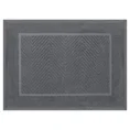 REINA LINE Dywanik łazienkowy z bawełny frotte zdobiony wzorem w zygzaki - 50 x 70 cm - stalowy 2