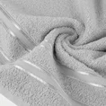 Ręcznik MANOLA z bordiurą podkreśloną żakardowymi paseczkami - 30 x 50 cm - srebrny 5