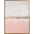 Obraz ILLUSION 4 abstrakcyjny ręcznie malowany na płótnie w złotej ramce - 60 x 80 cm - różowy 1