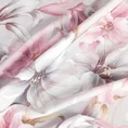 Zasłona LARYSA z miękkiego welwetu z kwiatowym nadrukiem - 140 x 270 cm - różowy 6