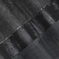 Zasłona z welwetu zdobiona pasem tkaniny z moherową nicią oraz połyskliwych czarnych cekinów - 140 x 250 cm - czarny 6